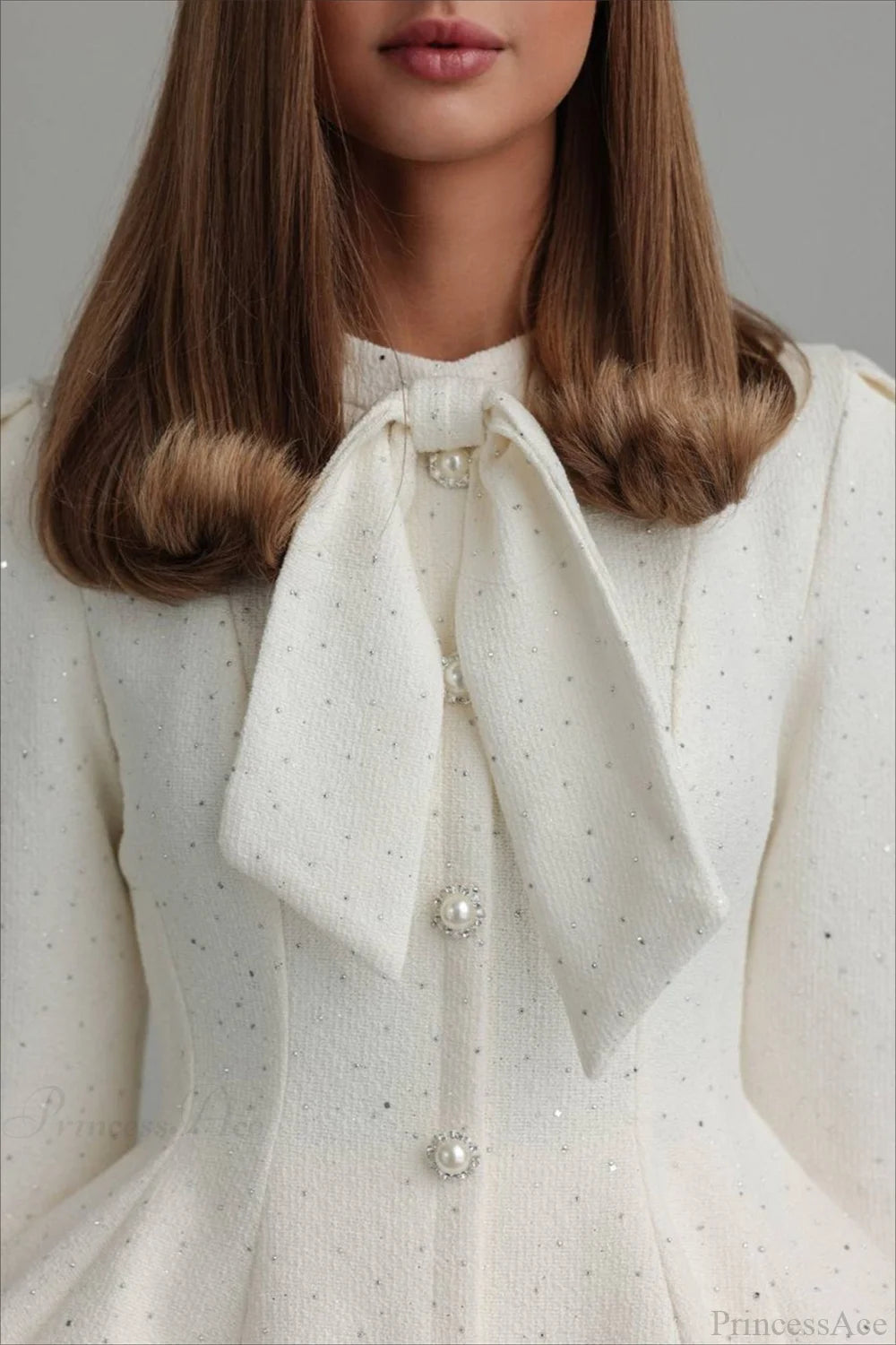 3D Floral Lace Ruffled Hem Elegant Two Piece Set