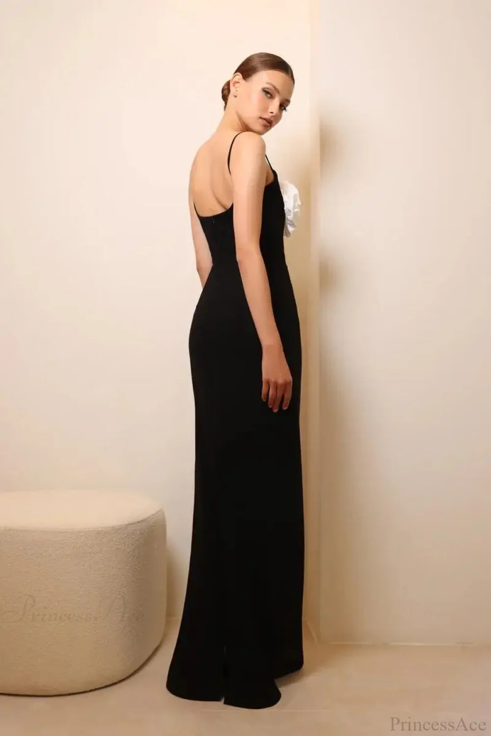 3D Flower Halter Long Party Dress Partydress-241208