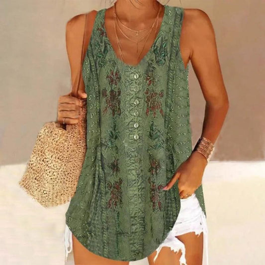 Casual Vintage Tank Top Green best Best Sellings clothes Plus Size Sale tops Topseller