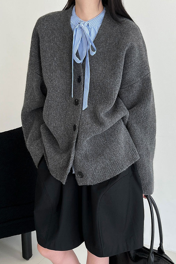 Relaxed Fit Vintage Cardigan Grey / One Size