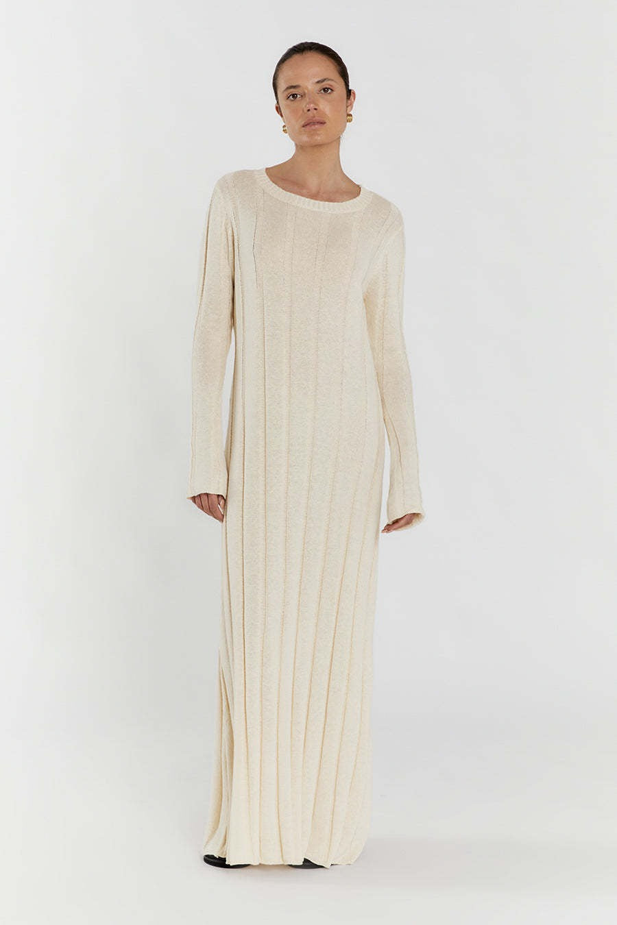 Solid A Line Maxi Sweater Dress