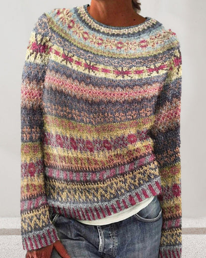 Neck in Vibrant Round Sweater Colors