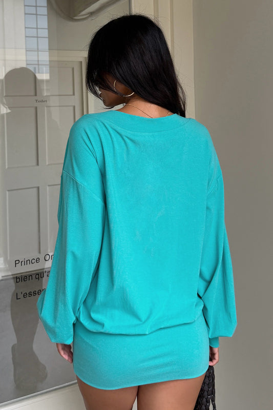 Lazy wind loose Hip Wrapped MIni Dress