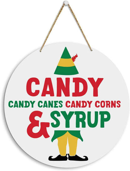 Farmhouse Christmas Decor Set - Gingerbread House, Candy Cane, Kitchen Signs