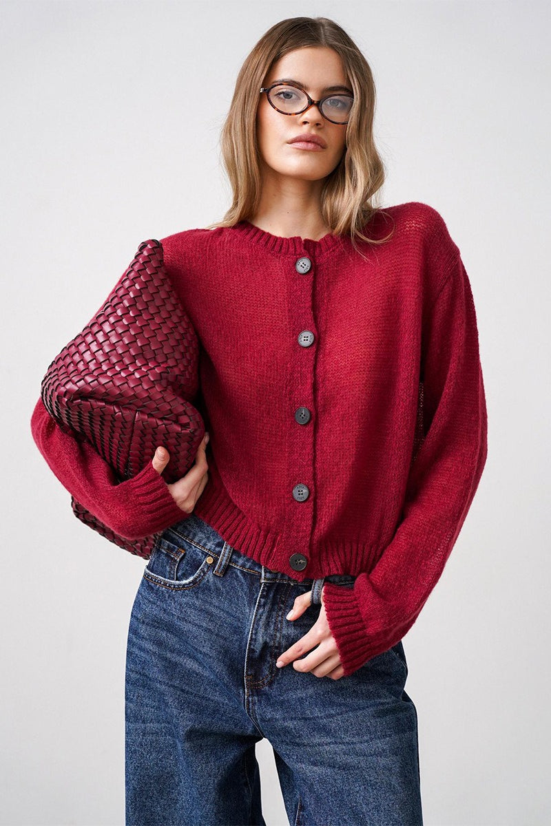 Relaxed Fit Knit Cardigan