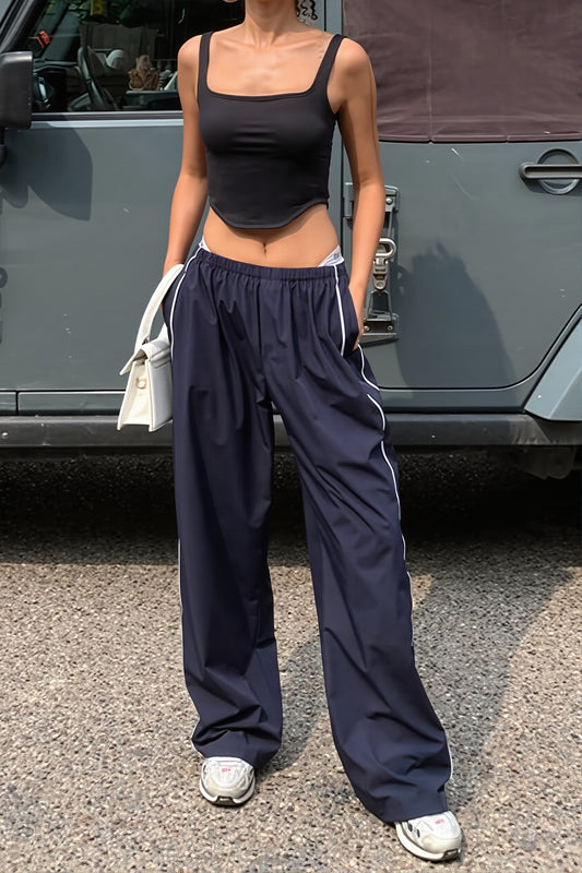 Street Style Drawstring Loose Pants