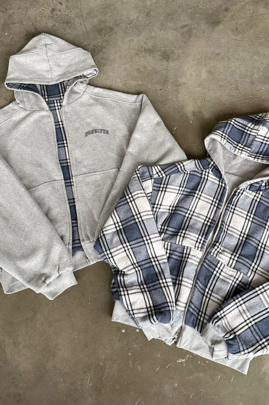 Plaid Zip Hoodie