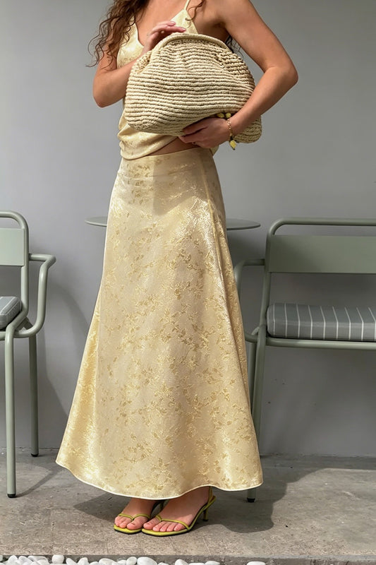Jacquard Camisole and Mermaid Maxi Skirt Set