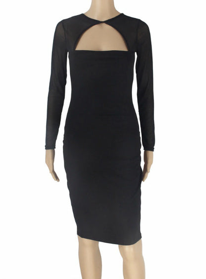 Long Sleeve Bodycon Dress - Sexy Club Wear