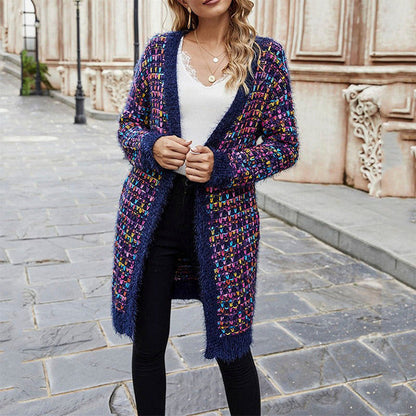 Casual Colorful Warm Cardigan Purple best Best Sellings cardigan cardigans clothes Sale tops Topseller