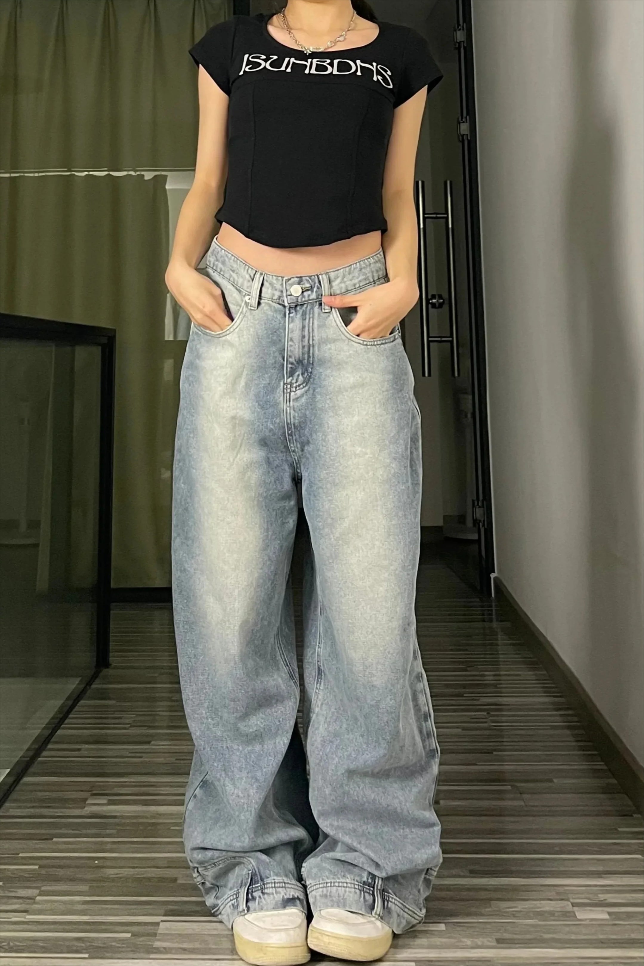 Loose Fit Reverse Pocket Jeans – PrincessAce