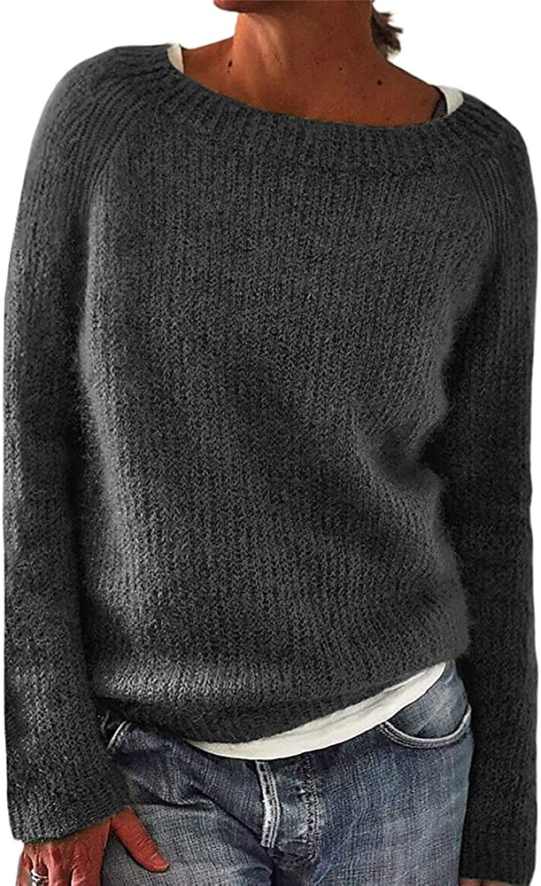 Women Winter Loose Casual Pullover Knit Sweater