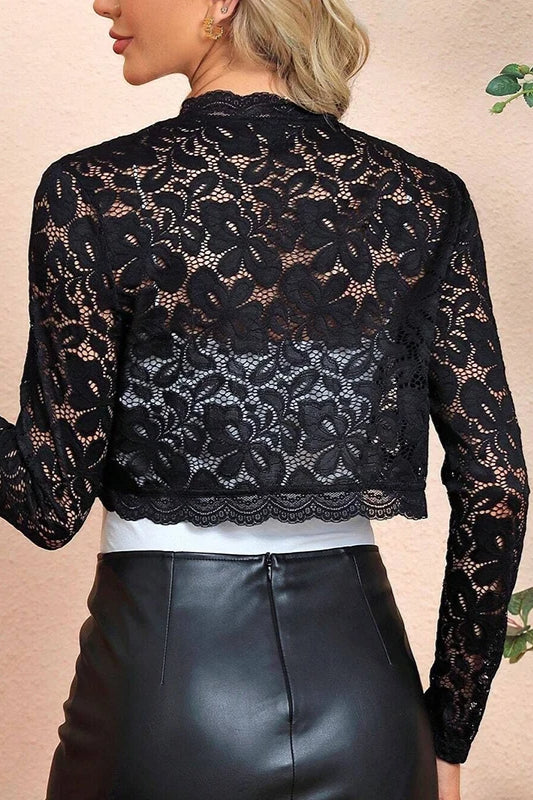 Crochet Lace Shrug Cardigan