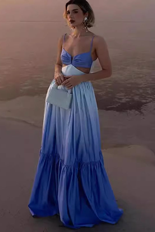 Ombre Camisole-Maxikleid mit Cut-Outs