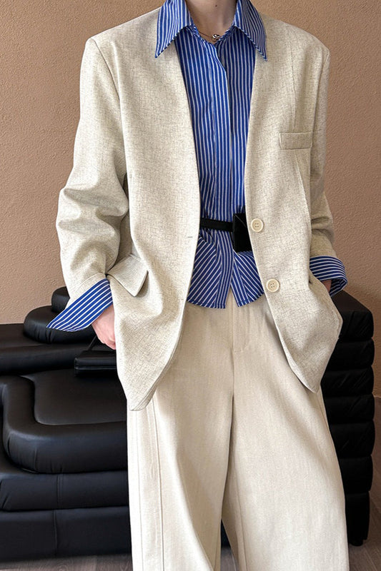 Casual V-Neck Blazer