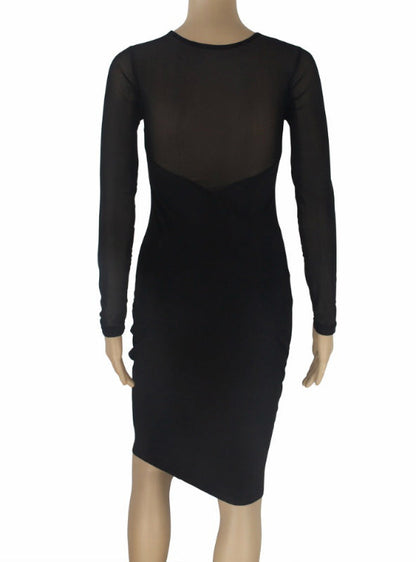 Long Sleeve Bodycon Dress - Sexy Club Wear