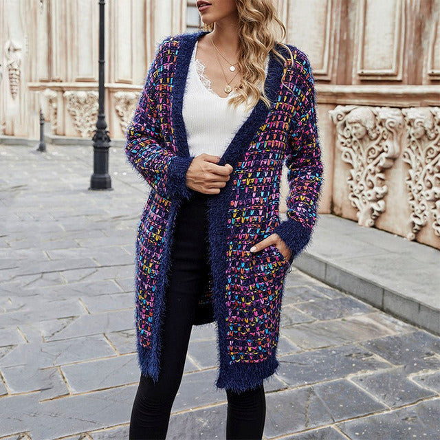 Warm Casual Colorful Cardigan