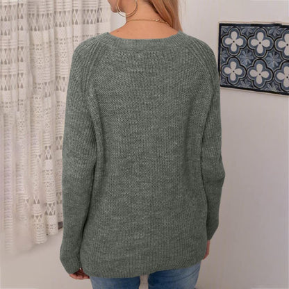 Women Winter Loose Casual Pullover Knit Sweater