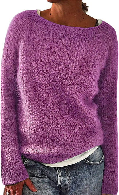 Women Winter Loose Casual Pullover Knit Sweater