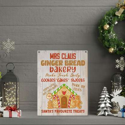 Farmhouse Christmas Decor Set - Gingerbread House, Candy Cane, Kitchen Signs