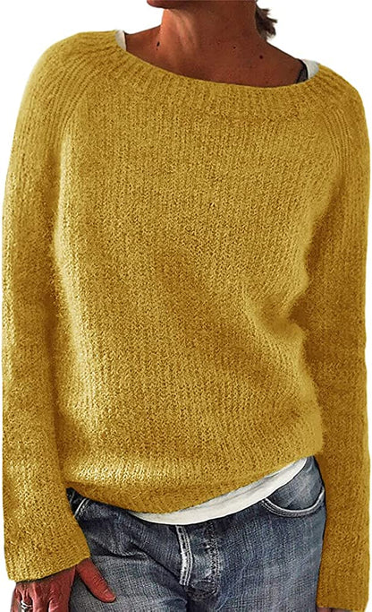 Women Winter Loose Casual Pullover Knit Sweater