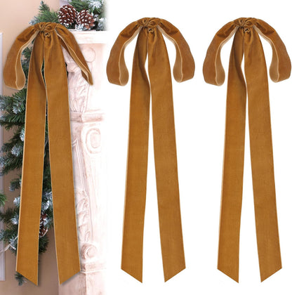 Velvet Christmas Bows - Set of 4 for Indoor and Outdoor Decoration