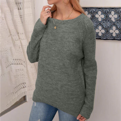 Women Winter Loose Casual Pullover Knit Sweater