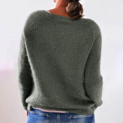 Women Winter Loose Casual Pullover Knit Sweater