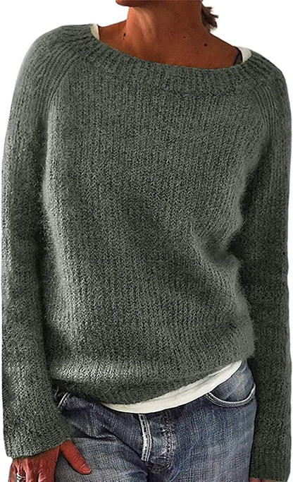 Women Winter Loose Casual Pullover Knit Sweater