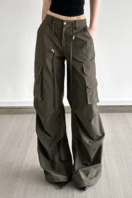 Vintage Street-Style Loose-Fit Cargo Pant