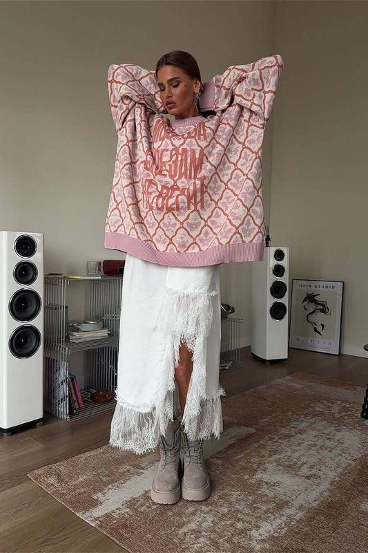 Long Sleeve Soft Knit Crew Neck Pullover Sweater