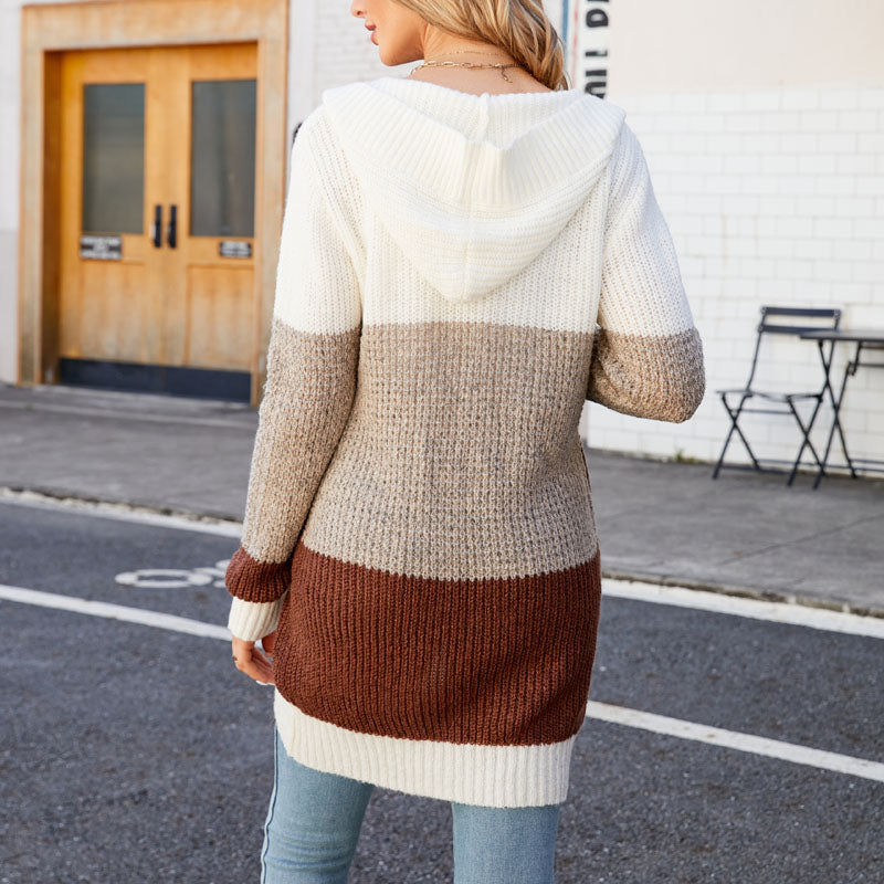 Block Color Cardigan