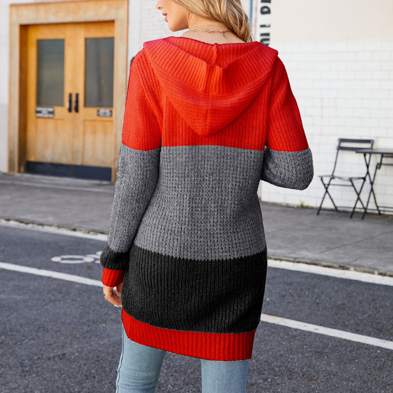 Block Color Cardigan