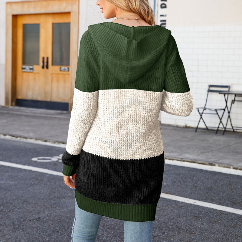 Block Color Cardigan