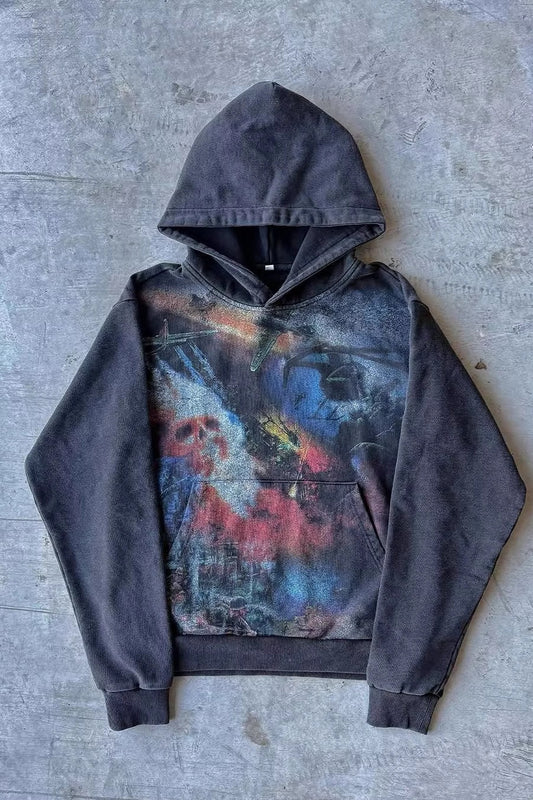 Gothic Graphic Pullover Hoodie
