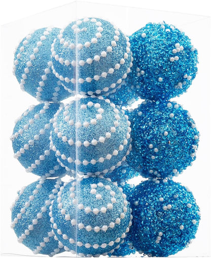 Shatterproof Red Christmas Ball Ornaments - Set of 12 - 70mm/2.76" - Holiday Party Decorations