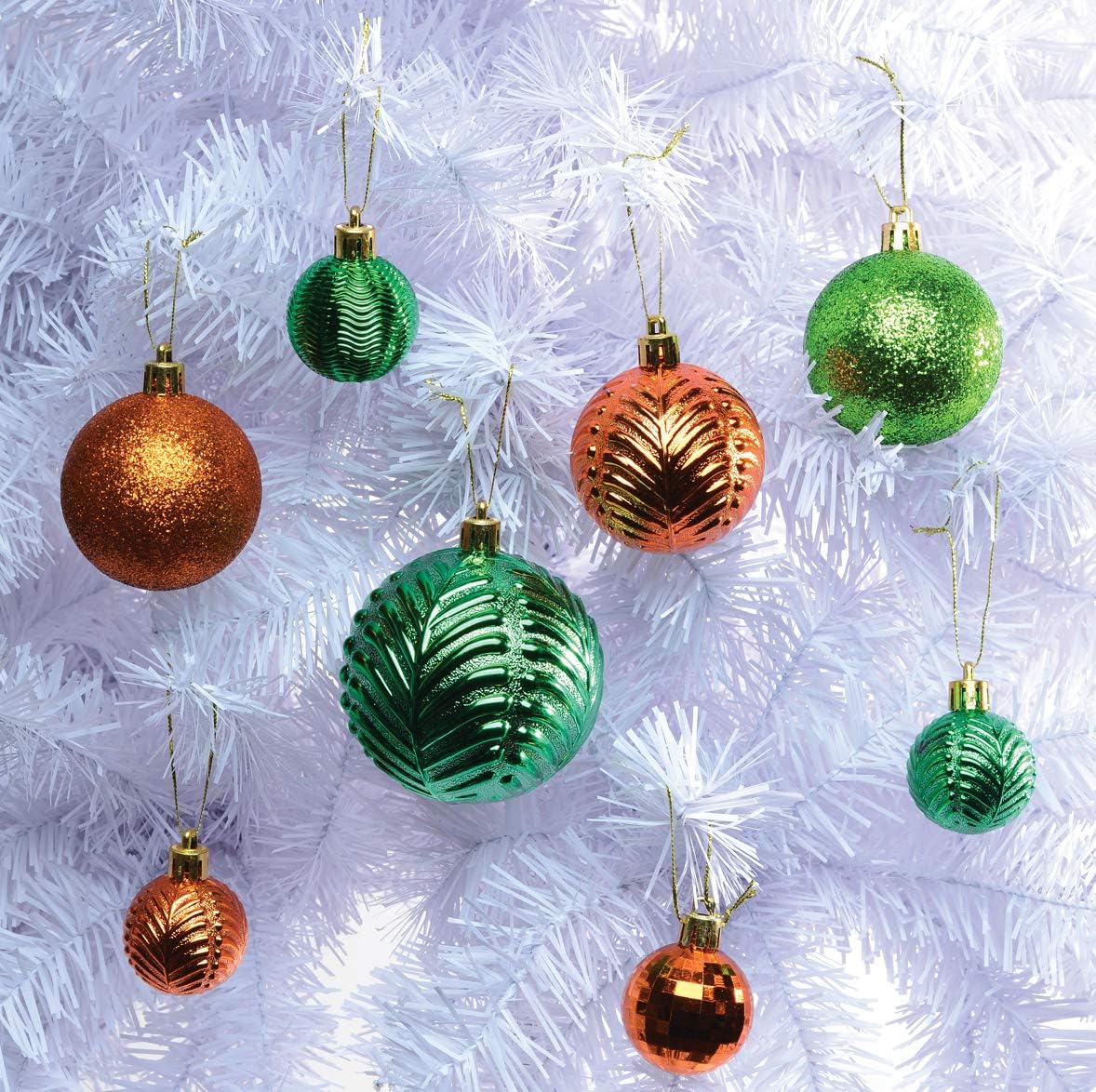 36 Green Shatterproof Christmas Ball Ornaments for Xmas Tree