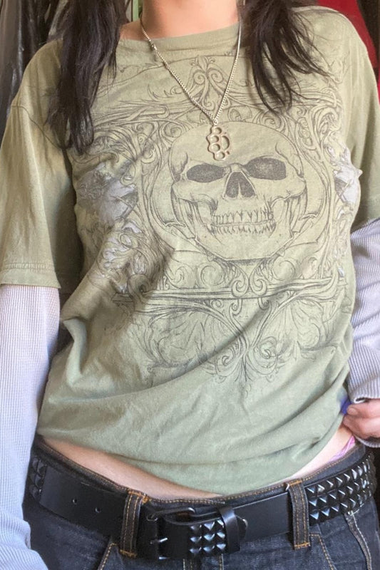 Graphic Layered Look Long Sleeve Tee
