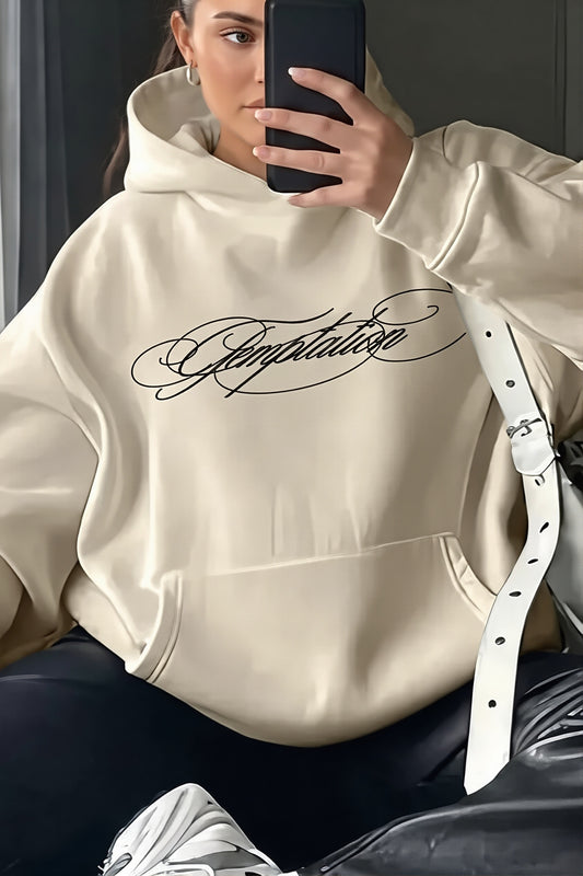 Script Logo Relaxed Pullover Hoodie