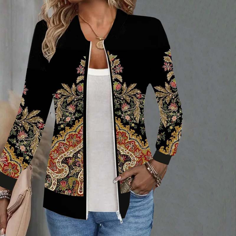 Vintage Design Flowered Jacket