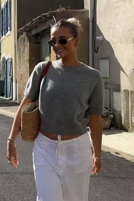 Short Sleeve Knit Top