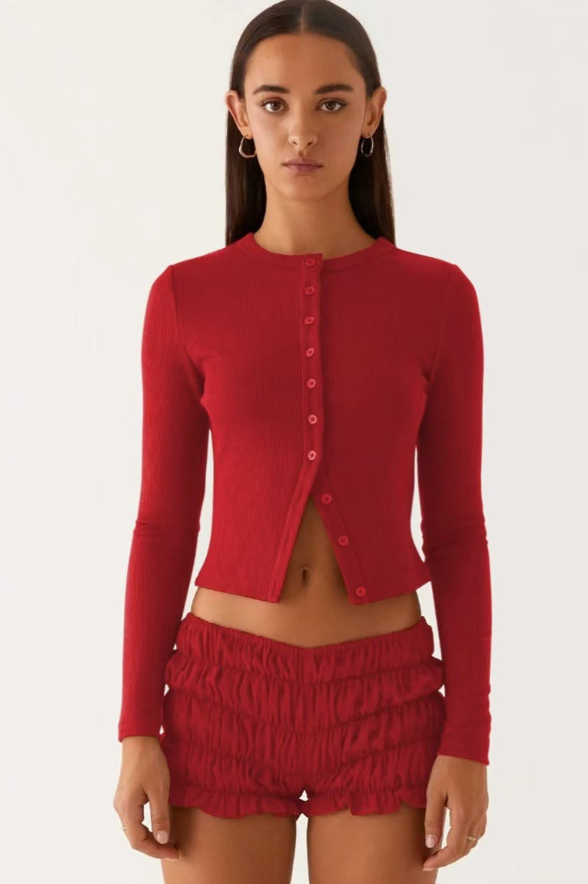 Minimalist Button Cardigan