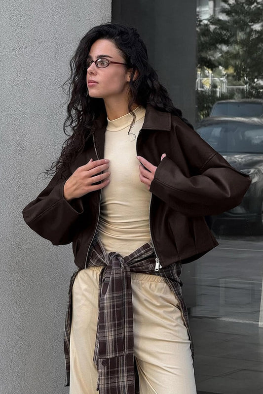 Vintage Suede Moto Style Jacket