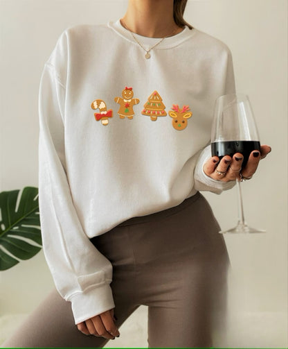 Aesthetic Cute Gingerbread Holiday Cookie Trendy Christmas Hoodie