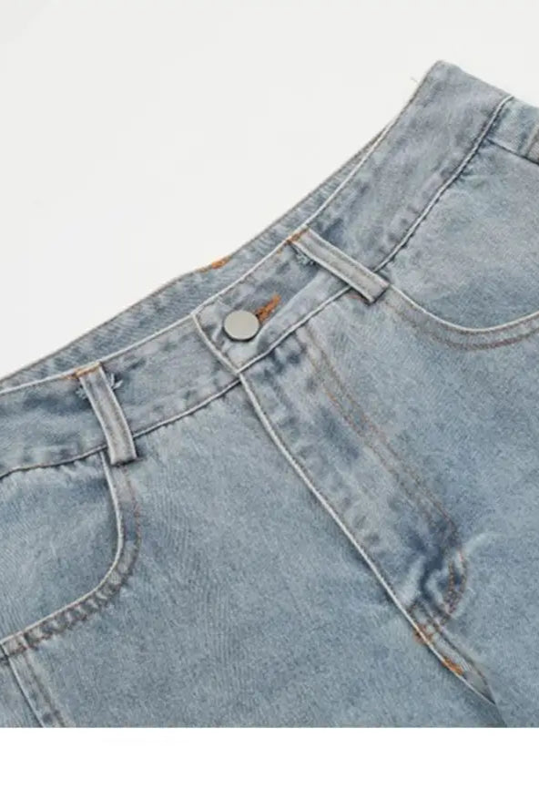 Vintage Bow Bandage Wide Leg Jeans