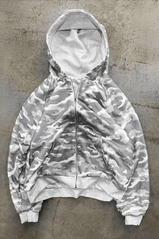 Reversible Camouflage Zip Hoodie