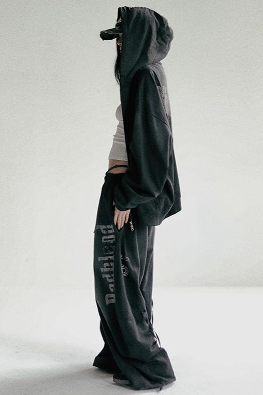 Washed Loose Wide-Leg Casual Pants