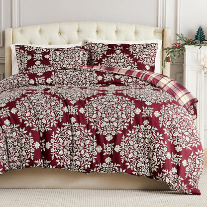 Farmhouse Christmas Print Duvet Cover/Comforter Set - Queen Size