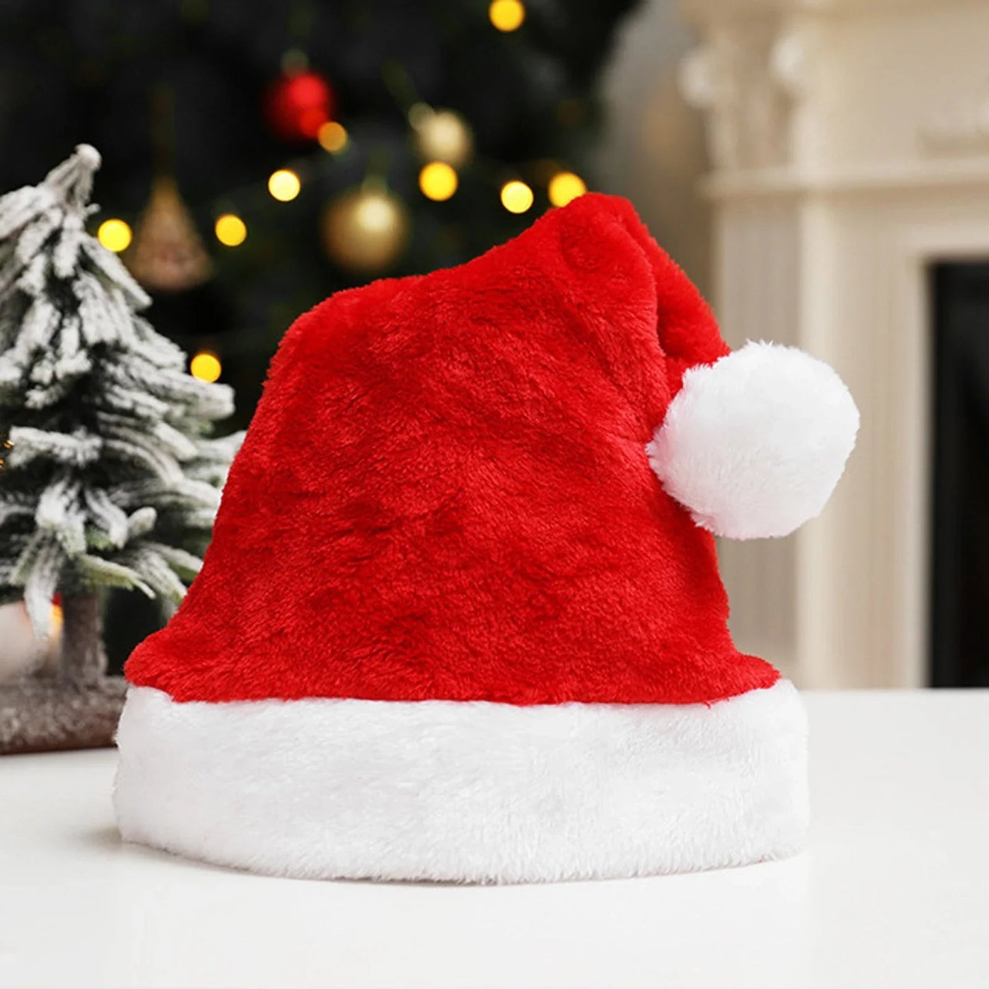 Plush Santa Claus Cosplay Party Hat for New Year Celebrations