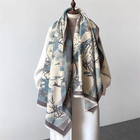 Autumn Winter Cashmere Blanket Scarf